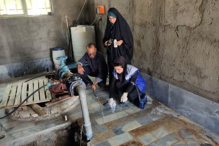بازدید مشترک واحد مهندسی بهداشت محیط به همراه اداره آب و فاضلاب شهرستان کوهپایه