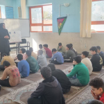 جلسه آموزشی تغذیه سالم، نوجوان سالم در دبستان پسرانه سروش کوهپایه